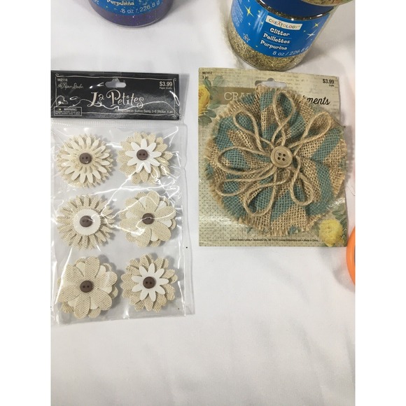 Crafts scissors bundle/glitter purple and gold/stickers daisy and embellishment‎ - Picture 6 of 6